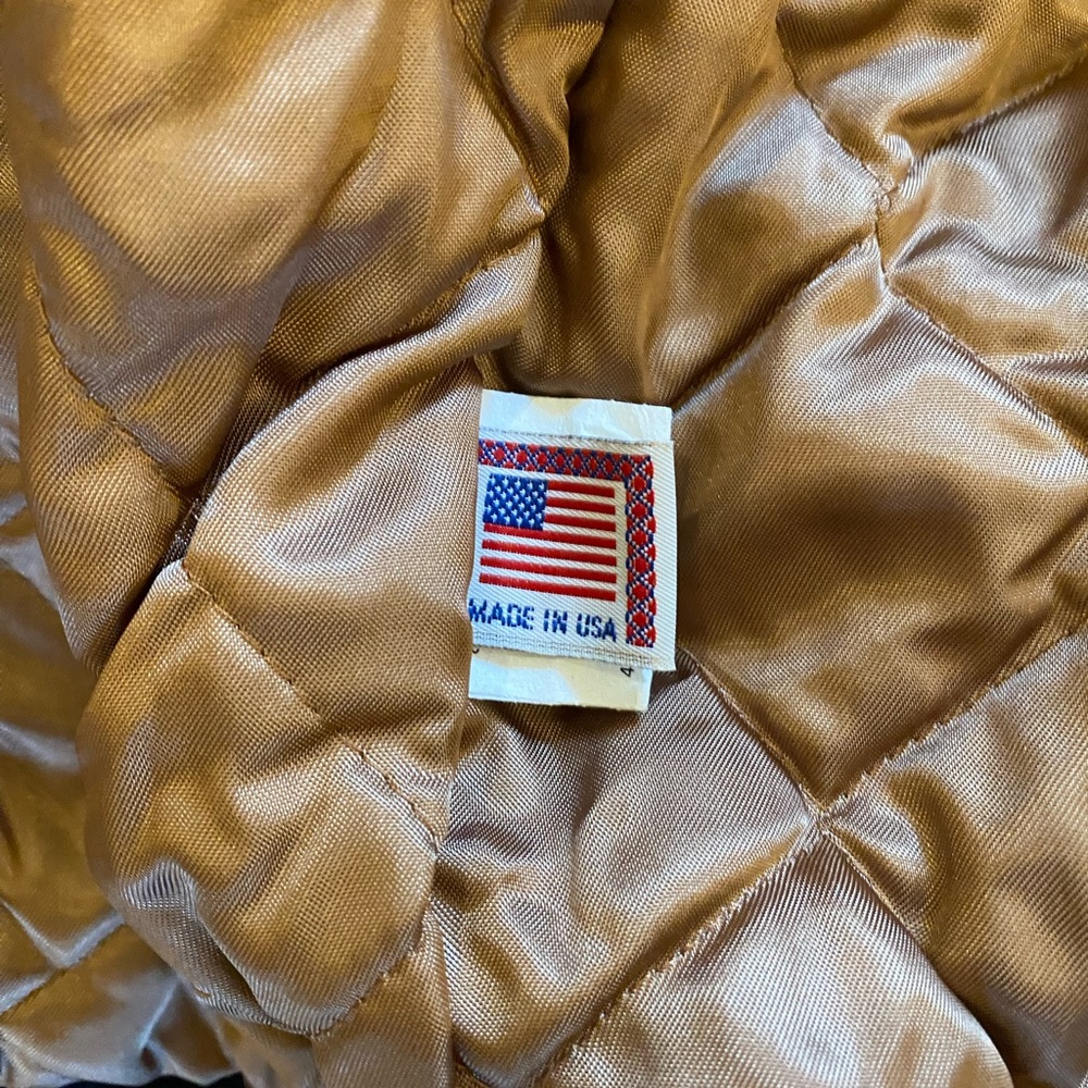 Golden Bear Navy Wool and Brown Leather Varsity Jacket Made in USA Size M - Picture 5 of 5
